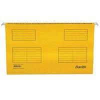 Bantex Foolscap Suspension File 225gm2 Kraft V-Base 15mm Square 30mm