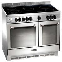 baumatic bce925ss 90cm electric range cooker in st steel ceramic hob