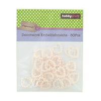 Baby Pink Pearlised Bead Hearts 12mm 30 Pack