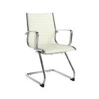 bari cantilever manager chair white leat