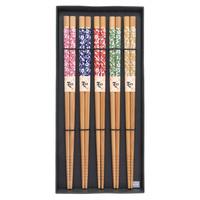 Bamboo Chopsticks Set - Cherry Blossom Pattern