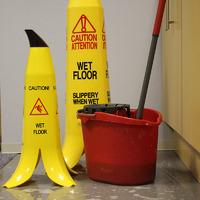 banana wet floor safety cone 600mm high pack of 3