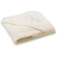 babydan baby bath cape beige hearts design