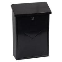 barato black steel post box