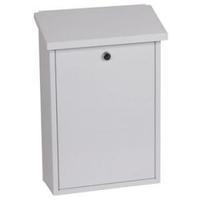 Barato White - Steel Post Box