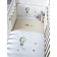 Balloon Cot Bed Bumper Set with Fitted Sheet