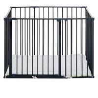 babydan square playpen in black