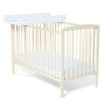 baby elegance starlight cot in cream with eco mattress and cot top cha ...