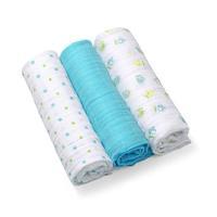 Baby Ono Muslin Squares 3 pack in Blue