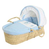 Baby Elegance Star Ted Palm Moses Basket Blue