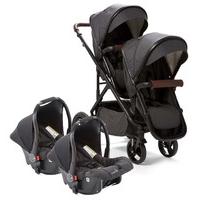 Baby Elegance Cupla Duo Twin Travel System in Charcoal