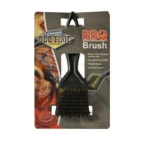 barbeque brass bristle cleaner brush with metal scraper