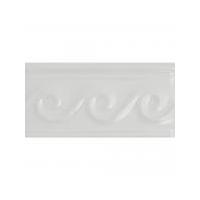 Bastille Crackle White Nave Border Tiles - 150x75x7mm