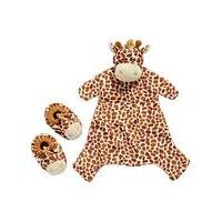 Baby Giraffe Blanket and Bootie Gift Set