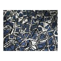 Batik Print Cotton Lawn Dress Fabric Blue