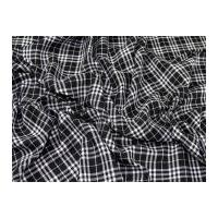 balmoral plaid check polyester tartan suiting dress fabric black white