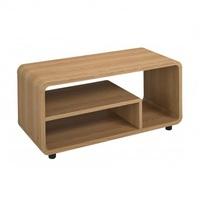 baxton curve lcd tv stand in oak