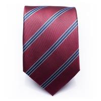 Barclay Ruby - Red/blue striped silk necktie