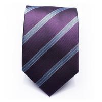 Barclay Plum - Purple/blue striped silk necktie