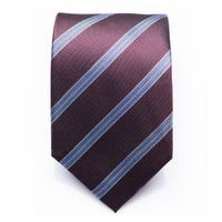 Barclay Rioja - Wine red/blue striped silk necktie