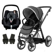 BabyStyle Oyster Max Pebble Travel System Black/Tungsten Grey