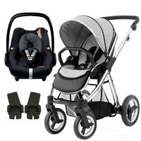 babystyle oyster max pebble travel system mirrorpure silver