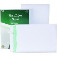Basildon Bond Envelope C4 White Pocket 100gsm Pack of 50
