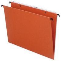 Bantex (Foolscap) Suspension File Kraft Square Base 30mm Capacity Orange (1 x Pack of 25)