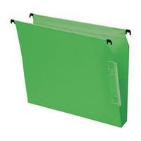 Bantex Lateral File Kraft 220gsm Square-base W25cm Green (1 x Pack 25)