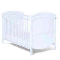 Baby Elegance Walt Cot Bed in White with HealthCare Mattress