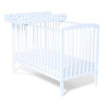 Baby Elegance Starlight Cot in White with Eco Mattress and Cot Top Changer