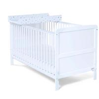 baby elegance travis cot bed in white with cot top changer and mattres ...