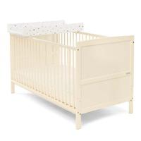 Baby Elegance Travis Cot Bed in Cream with Cot Top Changer and Mattress ECO