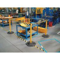 barrier utility indooroutdoor yellow post yellowblack belt