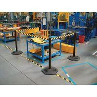 barrier utility indooroutdoor black post yellowblack belt