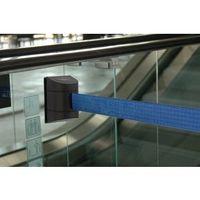 barrier 77m fully retractable wall unit black dblue belt