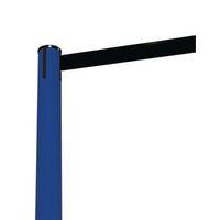 barrier fully retractable adv blue post black belt