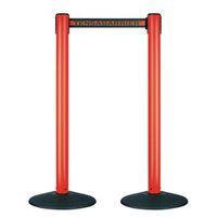 BARRIER SYS PLASTIC RED POST BLACK/RED WEBBING PACK OF 2