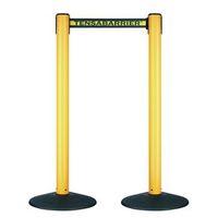 BARRIER SYS PLASTICYELLOW POST BLACK/YELLOW WEBBING PACK OF 2