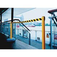 BARRIER-RETRACTABLE 2 x YELLOW POSTS + 3.65M YELLOW/BLACK TAPE