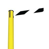 barrier fully retractable adv yellow post blackwhite belt