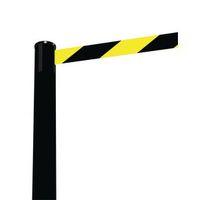 BARRIER FULLY RETRACTABLE ADV. BLACK POST & BLACK/YELLOW BELT