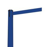 barrier fully retractable adv blue post dark blue belt