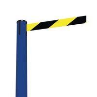 barrier fully retractable adv blue post blackyellow belt