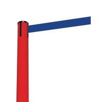 BARRIER FULLY RETRACTABLE ADV. RED POST & DARK BLUE BELT