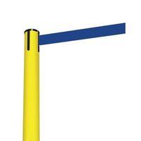 BARRIER FULLY RETRACTABLE ADV. YELLOW POST & DARK BLUE BELT