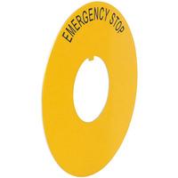 baco lwe16300 emergency stop round plate for mushroom head 60mm 