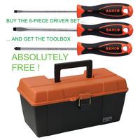 Bahco 806-6 800 Series Screwdriver Set Slotted/Pozi - 6 Piece