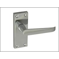 Backplate Handle Latch - Straight Chrome Finish 102mm