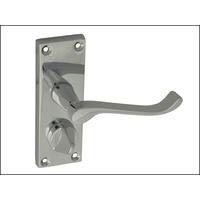 Backplate Handle Privacy - Scroll Chrome Finish 102mm